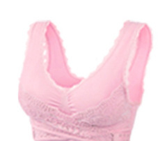 Picture of Cross-border European and American Front Cross Side Buckle Push-up Sports Bra Large Size Lace Edge Running Yoga Sports Women's Underwear