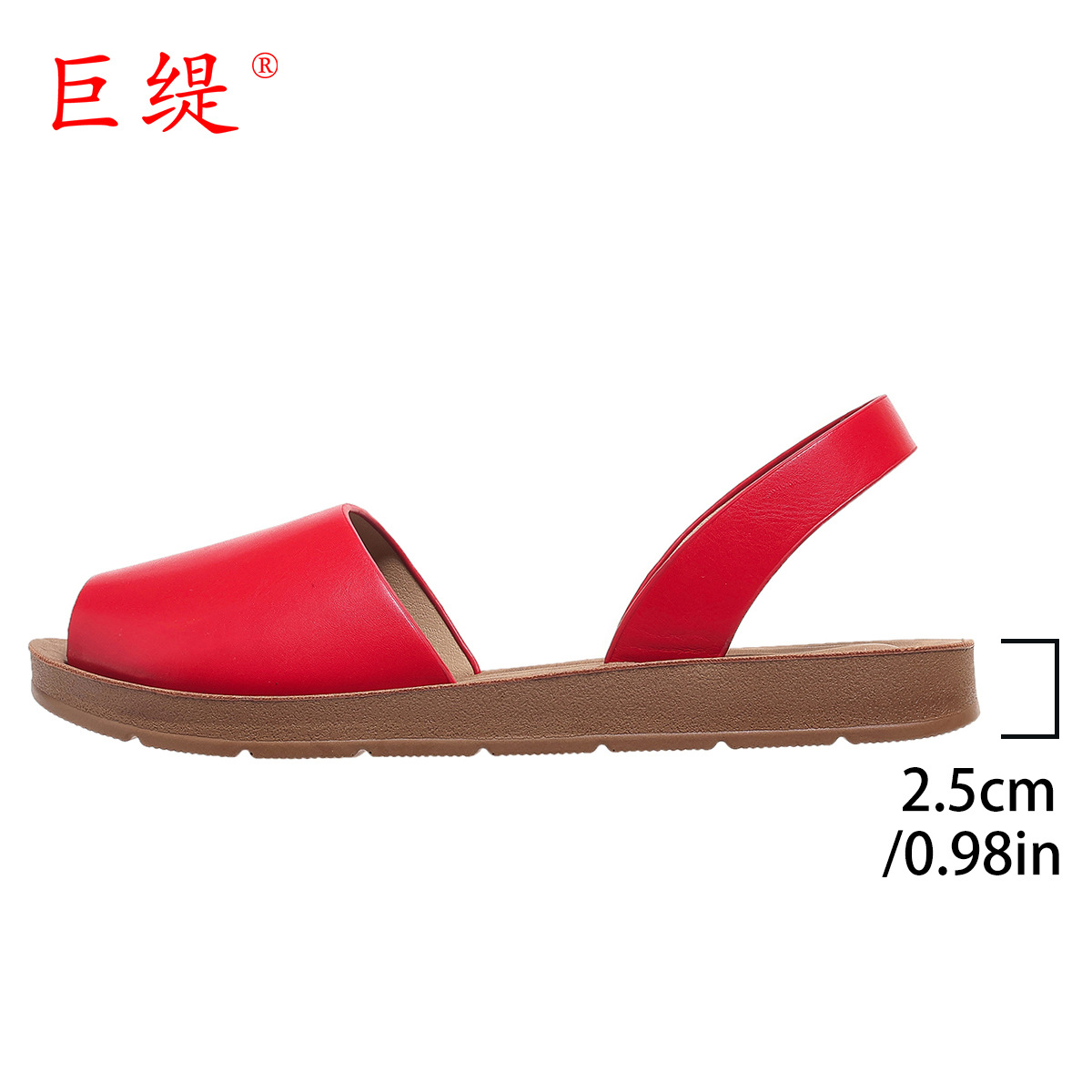 Picture of Juti Foreign Trade plus size Women's Shoes wish Amazon Summer Europe, America and Southeast Asia Flat Bottom plus size 43 Women's Thick Bottom Cool