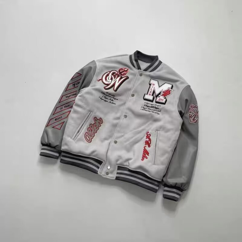 Picture of 2024 Youth Demon Arrow Embroidered Baseball Suit Spring and Autumn American Style AC Jacket Loose Casual Couple Coat Trendy