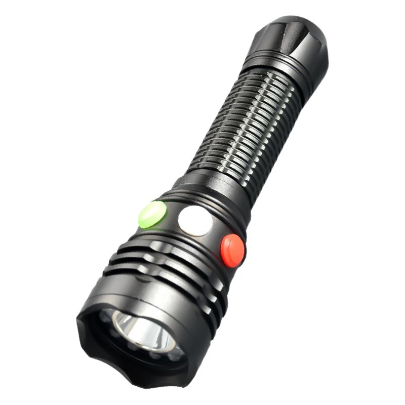 New strong light signal lamp life belt magnet Red White green/yellow three-color seven-gear railway signal lamp flashlight