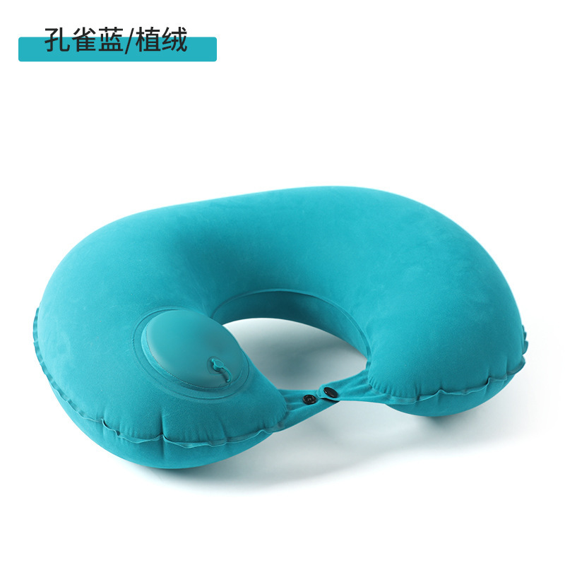 Picture of Inflatable U-shaped Pillow Cool Pressing Inflatable Pillow Travel Portable Neck Pillow Travel Sanbao Storage Pillow for Airplane
