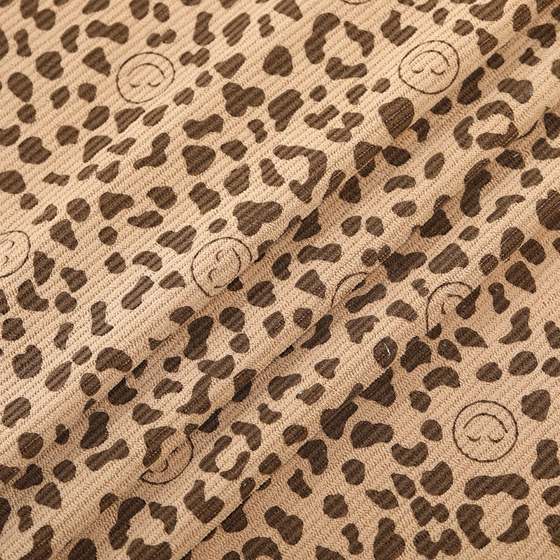 New Leopard Smiley Print Fabric Skin-Friendly Soft Fabric Accessories Pajamas Jacket Bed Sheet Home Textile Fabric Accessories