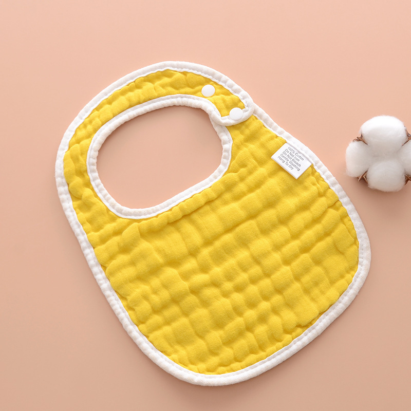 Picture of U-Shaped Bib, 8 Layers of Thickened Cotton Gauze, Plain Color, Unisex Newborn Baby Anti-Spit-Up Bib, Baby Drool Towel