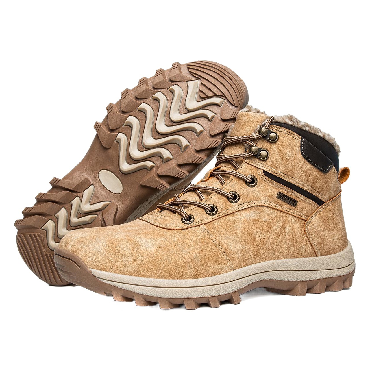 Winter plus size cotton shoes men's fleece-lined men's shoes snow boots men's outdoor sports hiking hiking shoes wholesale generation