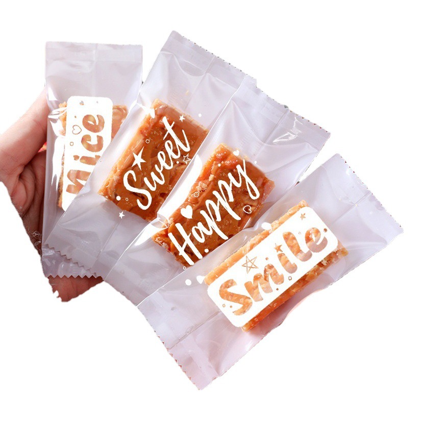 Soufflé Packaging Bag, Glutinous Rice Boat, Oatmeal Biscuit Bag, Handmade Cookie Toffee Nougat Almond Cake Baking Machine Sealing Bag