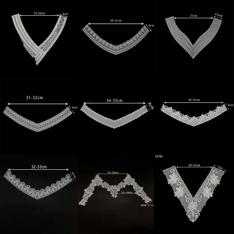 Collar computer embroidery water-soluble embroidery mesh embroidery and other source manufacturers cross-border wholesale clothing accessories accessories
