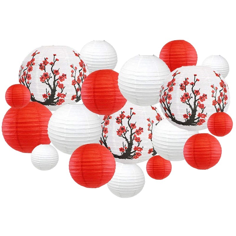 Plum Blossom Paper Lantern Printing Pattern Paper Lantern Chinese Style Lantern Spring Lantern Spot
