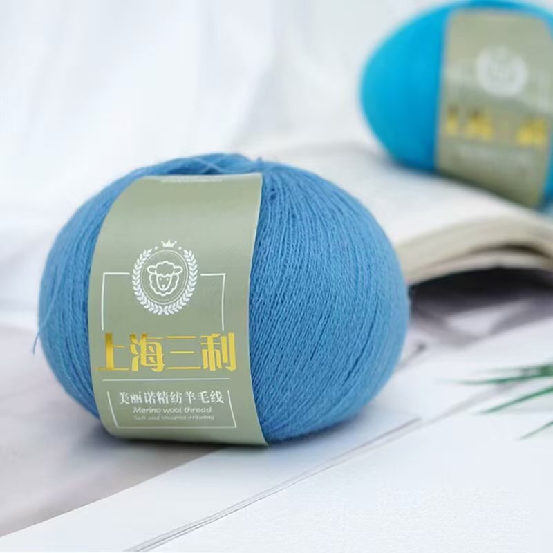 Shanghai Sanli 238 pure wool thread hand-woven fine cashmere genuine goods scarf hat high-end sweater