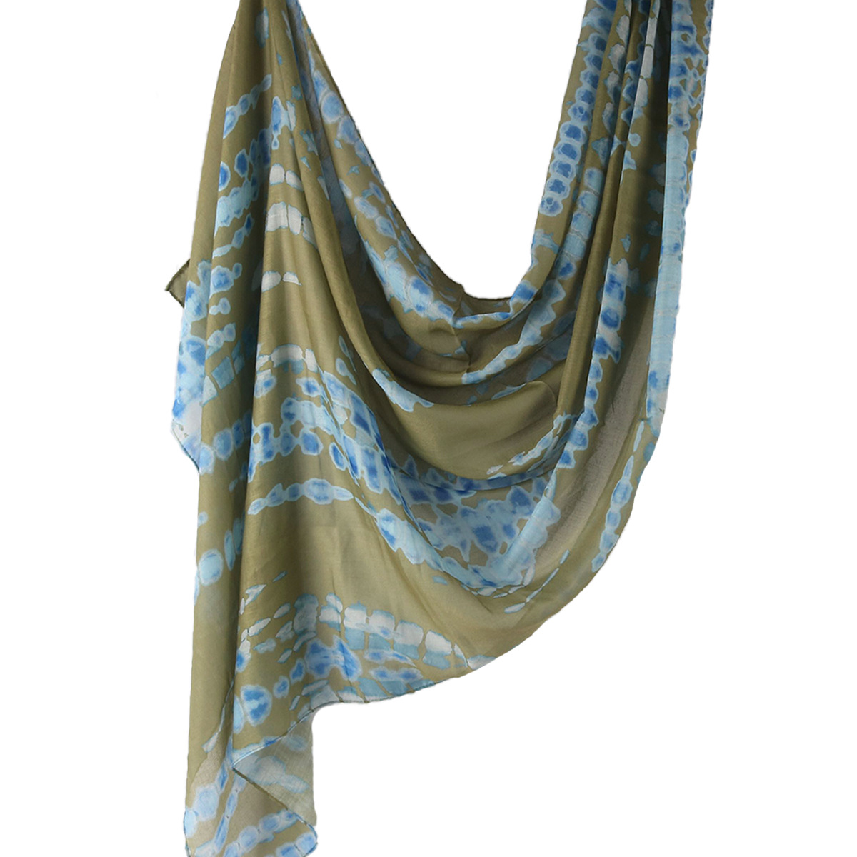 Picture of Best-Selling Watercolor Tie-Dye Cotton Scarf Arabian Satin Polyester Long Scarf Turkish Middle Eastern Scarf