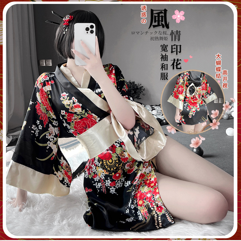 Lin Linting's new Japanese kimono seductive sexy lingerie cute nifty role-playing a generation of hair