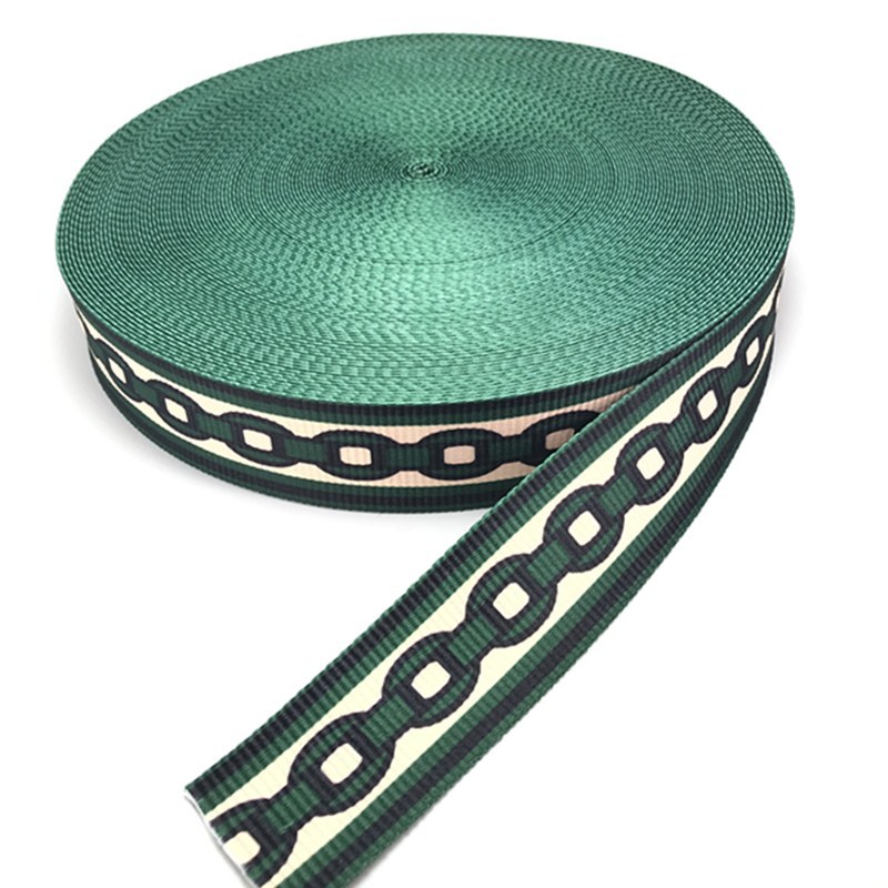 5cm wide double-sided thermal transfer ribbon chain green black apricot beige chain printing ribbon 5cm