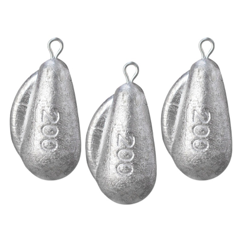 Cross-border manufacturers wholesale large shaped water droplets with wings lead pendant large gram heavy hanging ring Tongxin sea fishing water droplets lead pendant