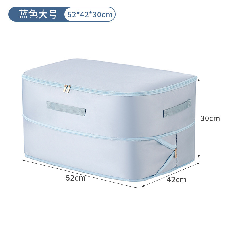 Picture of Satin Down Duvet Clothes Storage Bag Compression Bag Bedding Fit Bag Dormitory Large Capacity Cotton Quilt Clothes Storage Bag