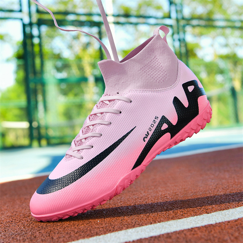 Cross-border Ronaldo Messi Stab 15 Children's High-top Football Shoes Men's Artificial Lawn Spikes and Broken Nails Training sneaker