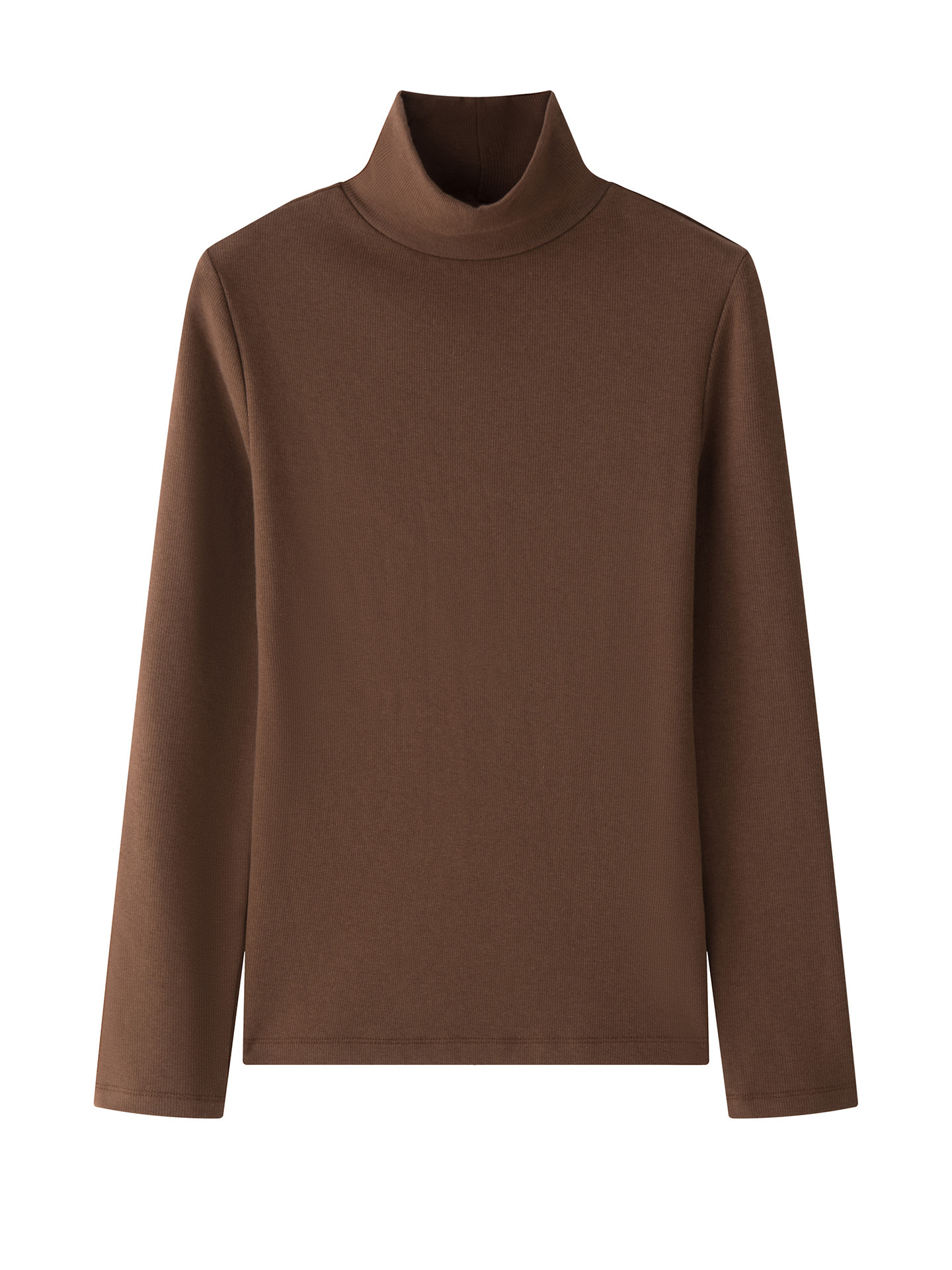 Picture of Lou Fu Winter New Korean Style Simple Fashionable High Neck fleece-lined Base T-Shirt Lightweight Warm Slim-fit Slim-fit Women's Top