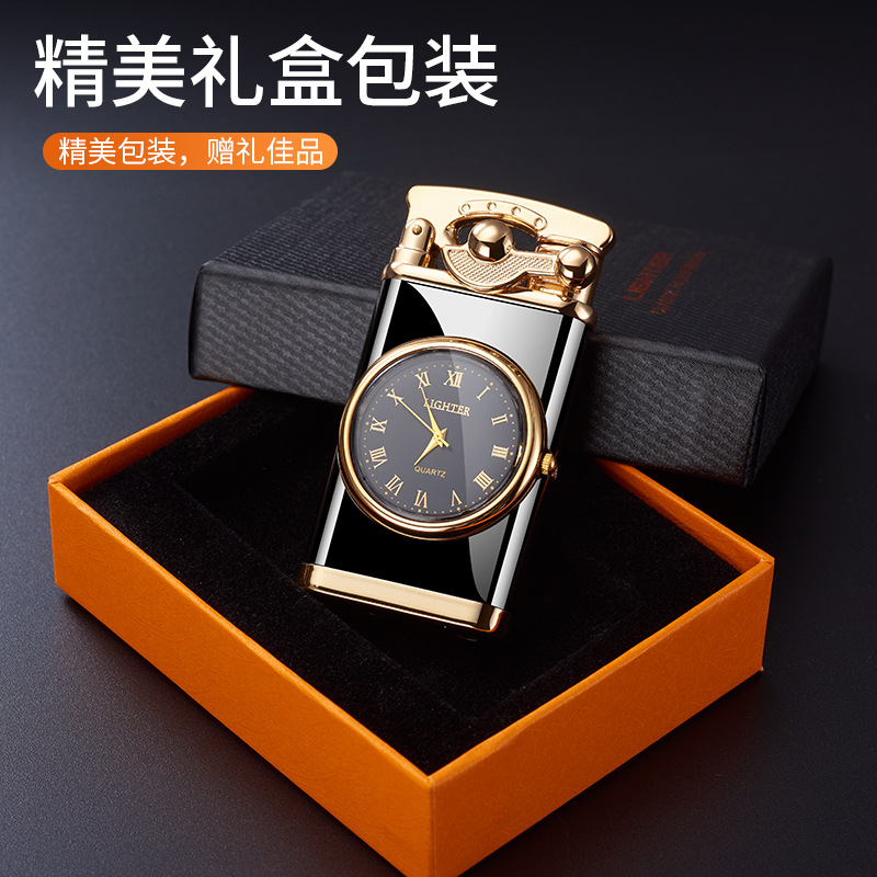 Picture of Personalized cross-border multifunctional electronic watch cigarette lighter one-in-one multi-purpose Internet celebrity men's gift lighter