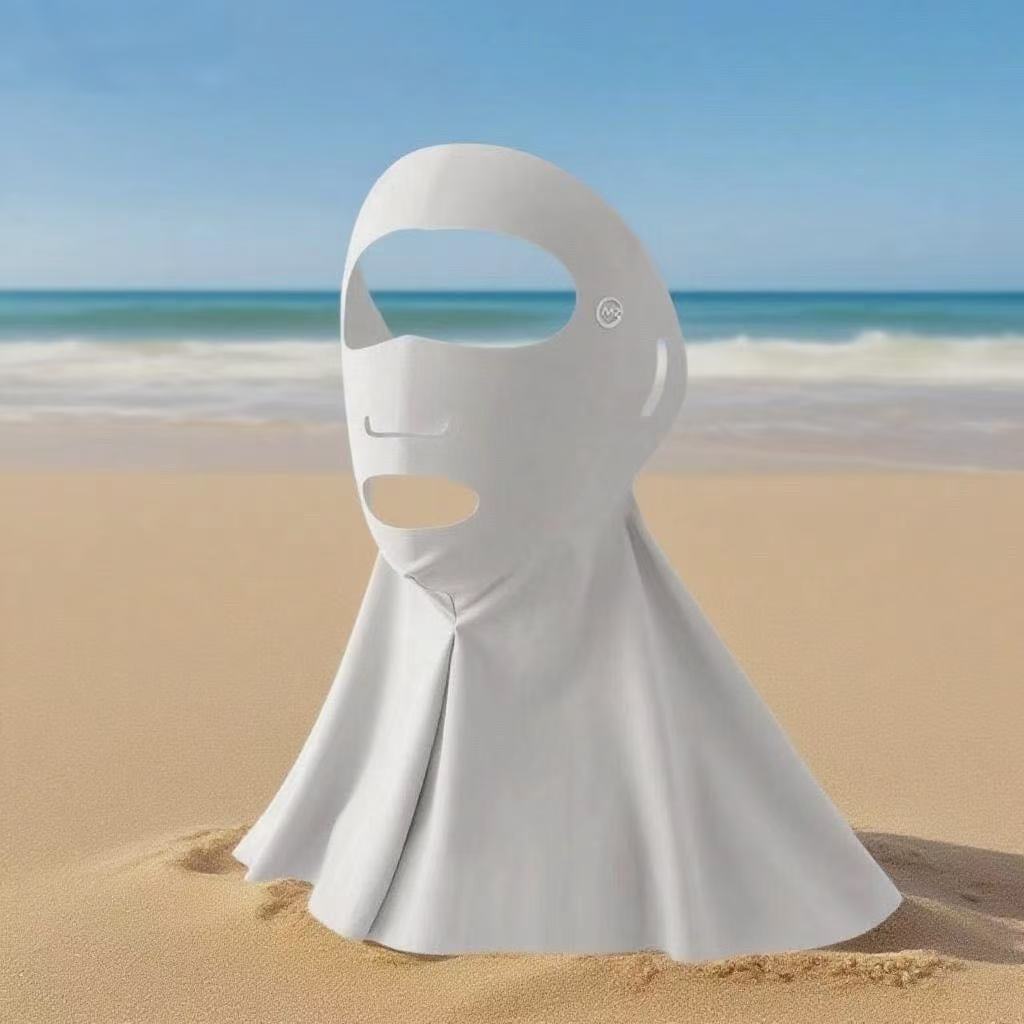 Picture of Outdoor Sports Sunshade and Sun Protection One-Piece Breathable Ice Silk Half-Face Mask Anti-Uv Mouth and Nose Mask for Women