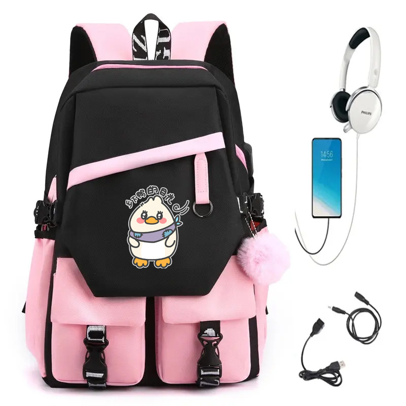 Picture of Barbara Duck Schoolbag Boys' Primary School Students Grade Three, Four to Six Cartoon Backpack Boys' Large Capacity Ultra Light Weight Reduction