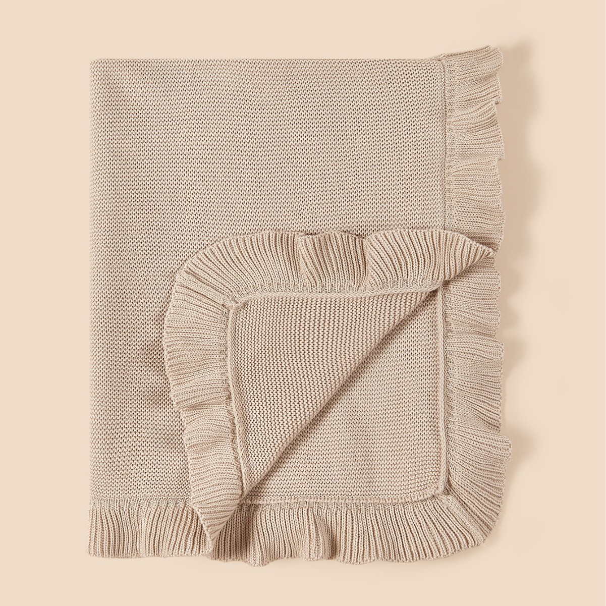 Picture of INS Wind Baby Cotton Ruffled Knitted Blanket Cover Blanket Newborn Blanket Cross-border Amazon AliExpress