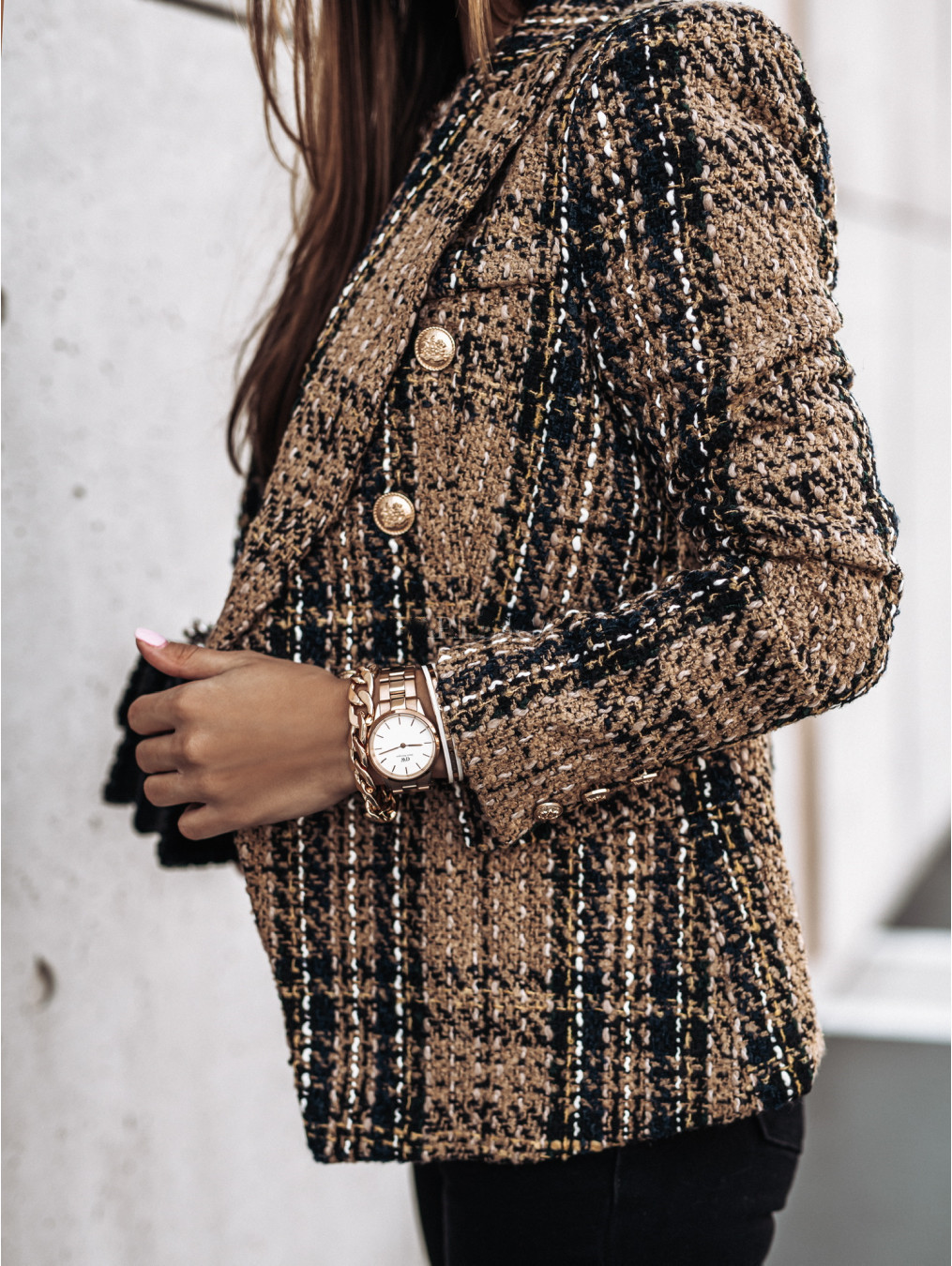 Picture of 2023 European and American Autumn and Winter New Cross-Border Women's Popular Suit Long-Sleeved Double-Breasted Printed Suit Small Outwear Top