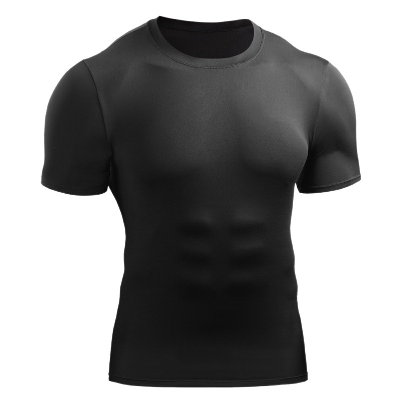 Picture of Short-sleeved Men's Summer Sports Running Short-sleeved T-shirt Handsome Round Neck Tight T-shirt Quick-drying Breathable Sweat-wicking Basketball Top