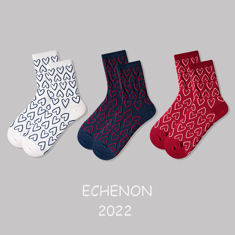 Spot spring and summer Japanese cotton socks wholesale 200 pin retro ins trend socks sweet women socks