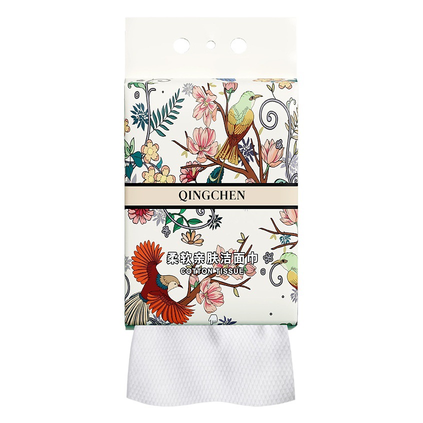 Hanging type face wash towel disposable thickened family pack 500g large bag of cotton soft towel removable face wash towel