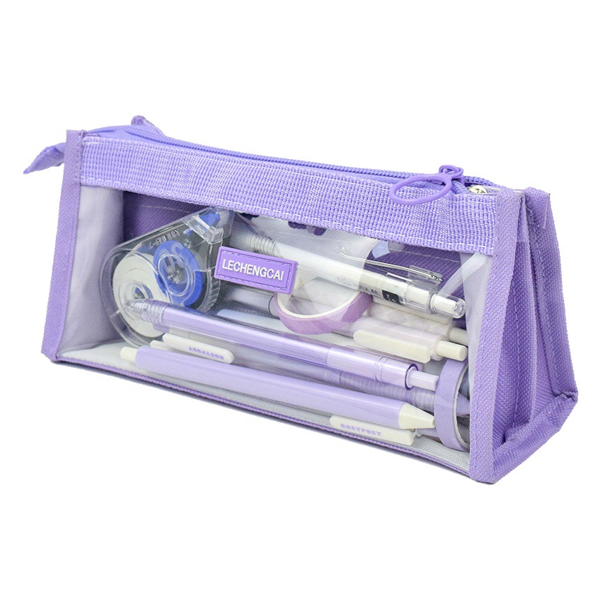 Le Chengcai Six-layer Pencil Bag Korean-style ins-style Large-capacity Cyber Celebrity Stationery Bag Multi-layer New Multi-layer Transparent Pencil Bag