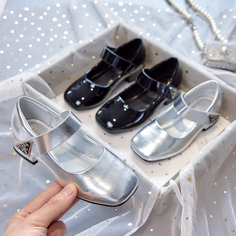 Princess Shoes Girls 2025 Spring and Autumn New High Heel Dress Single Shoes Children's Catwalk Stage Performance Leather Shoes Small Leather Shoes
