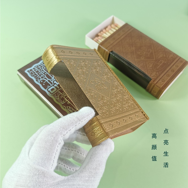 Picture of Factory wholesale matchbox PU leather case cigarette case protective leather case gift box cover can be printed brand LOGO