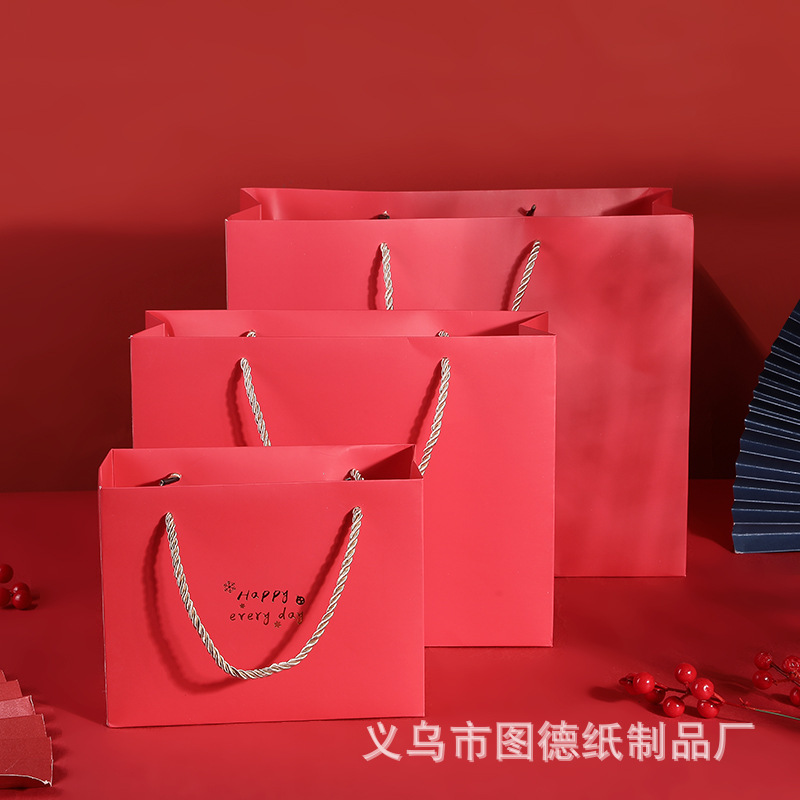 Large red handbag wedding gift bag wedding festive candy bag paper bag holiday gift bag