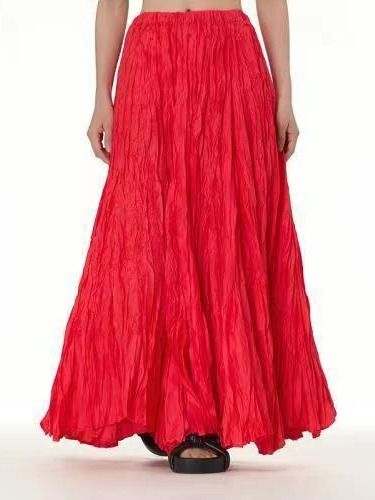 Picture of European and American Simple Wrinkled Skirt 2025 Summer New Fashion Brand Women's Fashion All-match Oversize Skirt