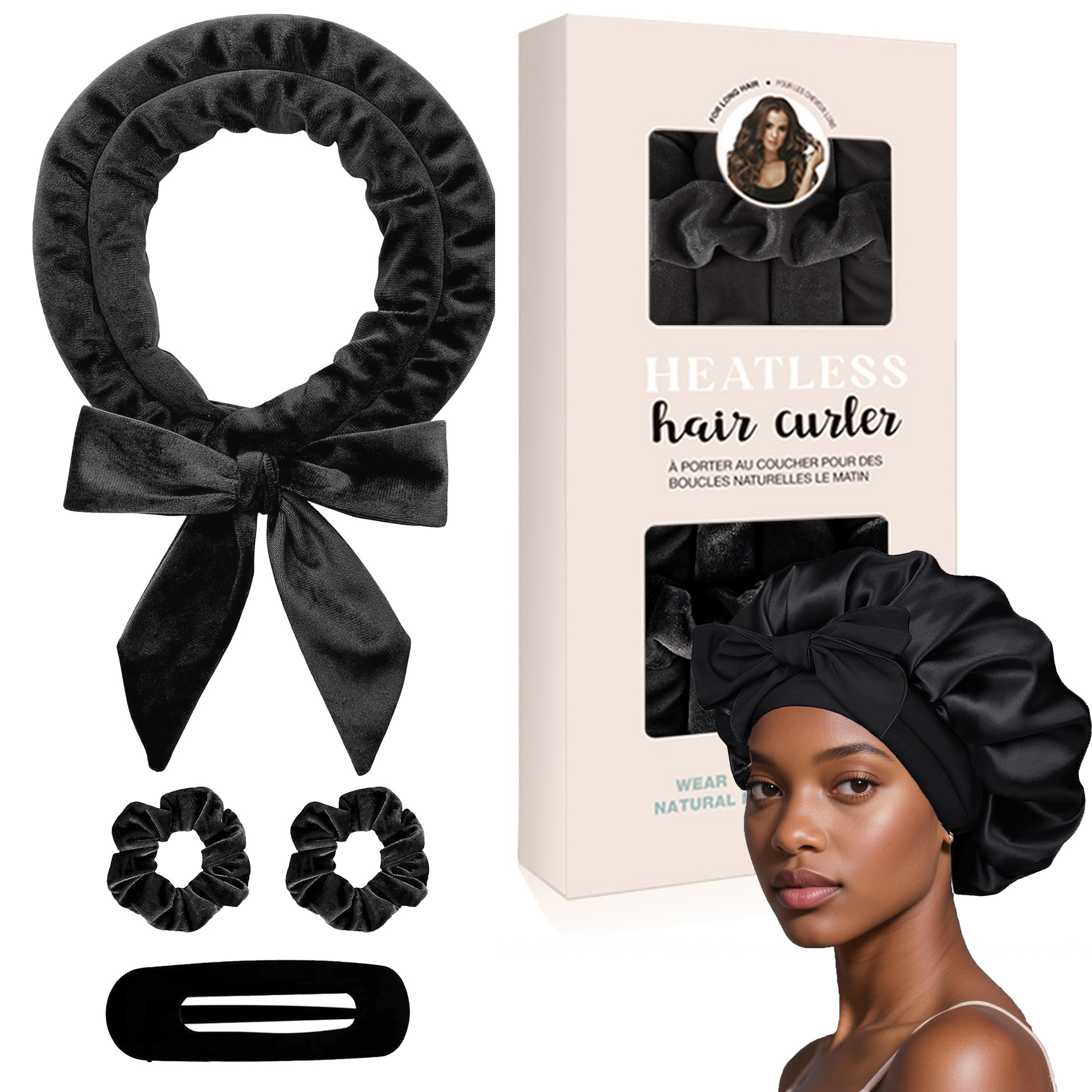 Picture of Cross-border New Style Hair-free Sleep Bow Lazy High-end Soft Hair Coiler Silk Loam Ribbon Curling Stick