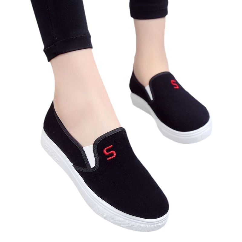 New Old Beijing cloth shoes women's single-layer shoes soft bottom non-slip wear-resistant tendon bottom flat work shoes female student canvas shoes