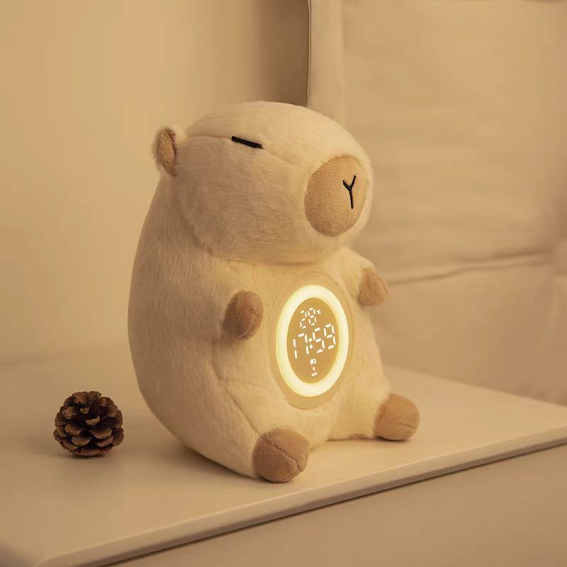 Picture of Cross-border Plush Charging Children Sleeping Companion Toast Student Special Alarm Clock Night Light Wake-up Artifact