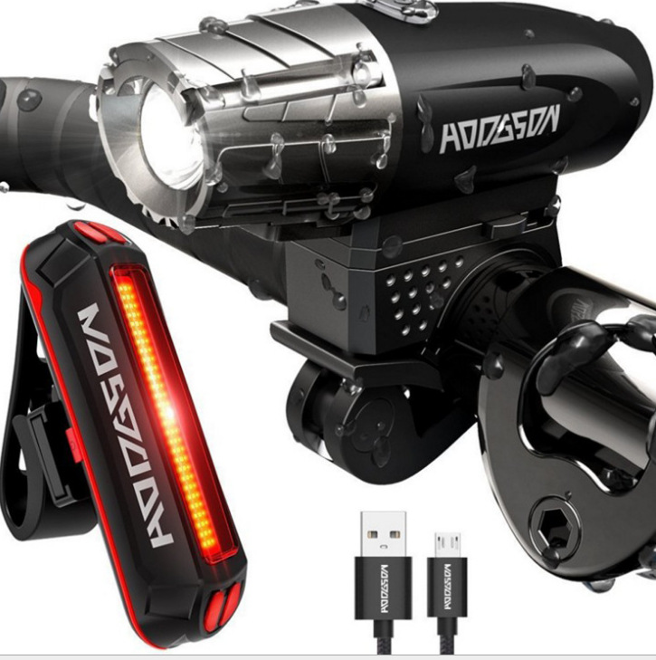 New 2256 bicycle light USB rechargeable headlight tail light mountain bike warning light 300 lumen headlight