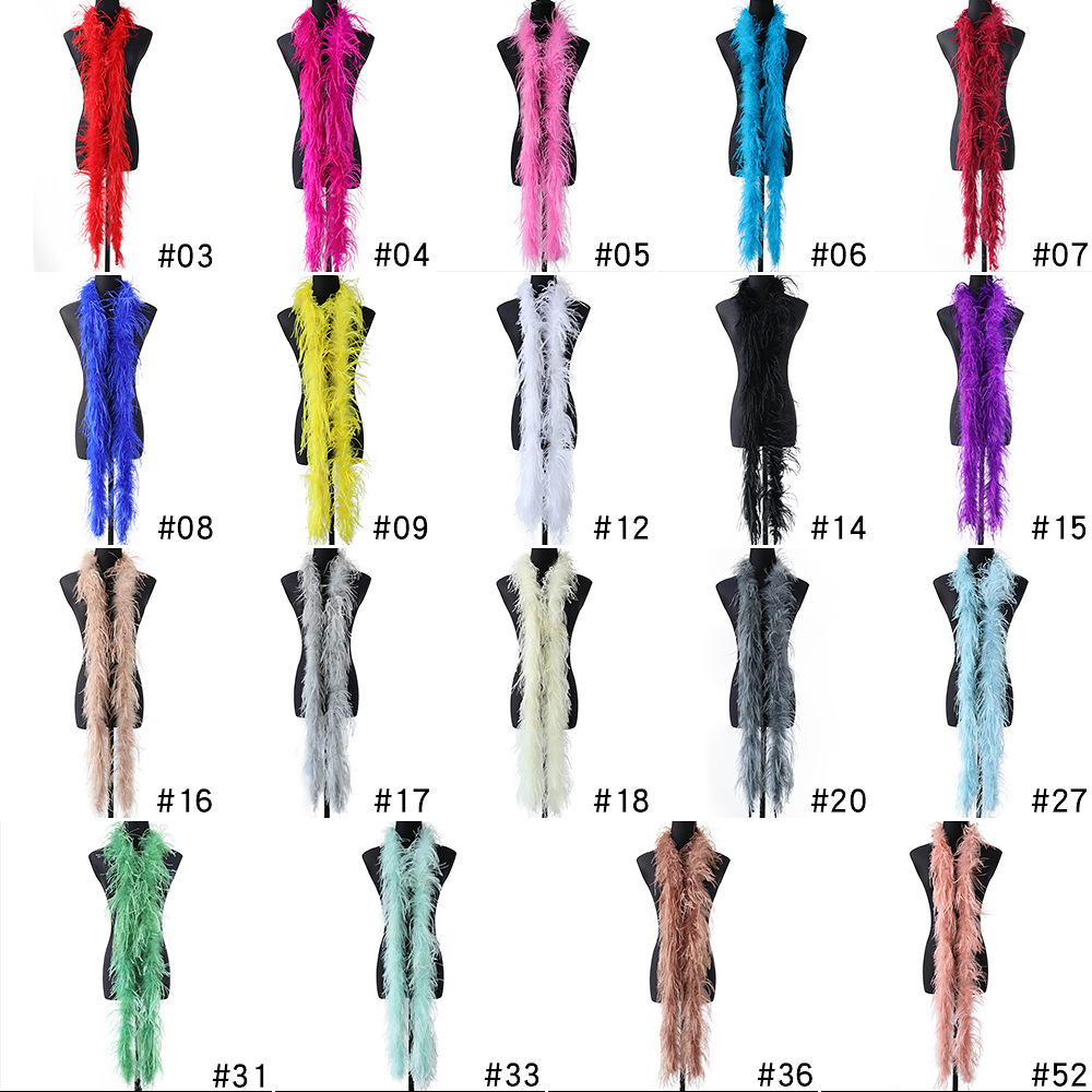 Net red wholesale ostrich wool DIY clothing accessories ostrich feather wedding scarf clothing gift plush strip