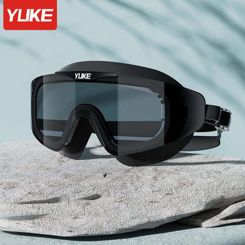 Picture of Swimming goggles waterproof anti-fog HD Professional large frame diving swimming glasses myopia men and women swimming cap suit swimming equipment