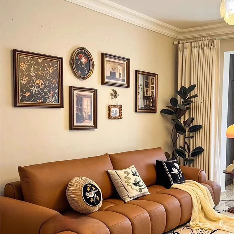 French Hanging Painting American Vintage Decorative Painting Living Room Sofa Background Wall Middle Ancient Niche Art Restaurant Combination Painting