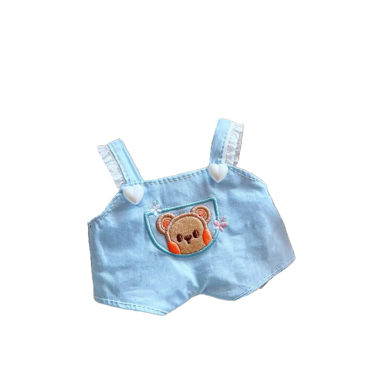 Picture of Hot selling one-shoulder bib pants 20cm cotton doll normal body fat body clothing accessories in stock