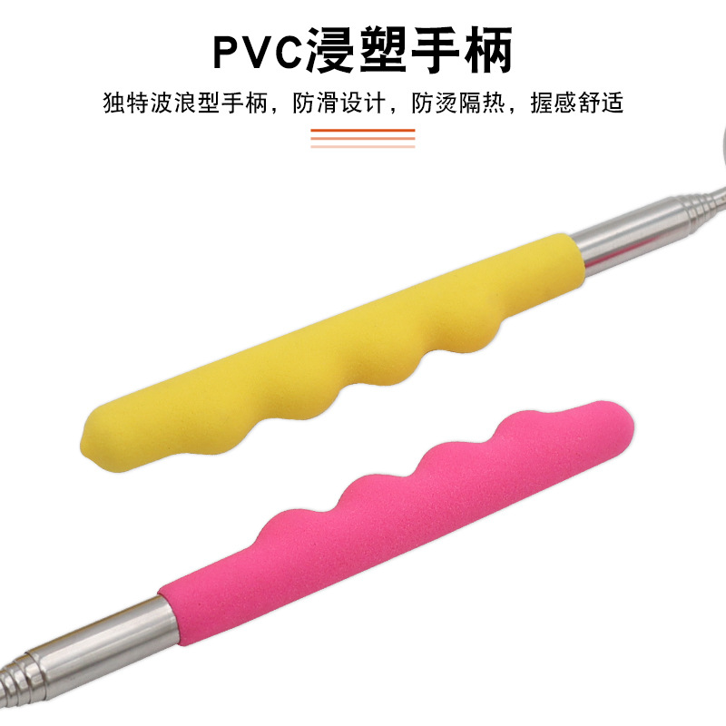 Picture of Stainless steel wooden handle U-shaped telescopic barbecue fork BBQ hot dog marshmallow roast stick smoked string outdoor barbecue tools