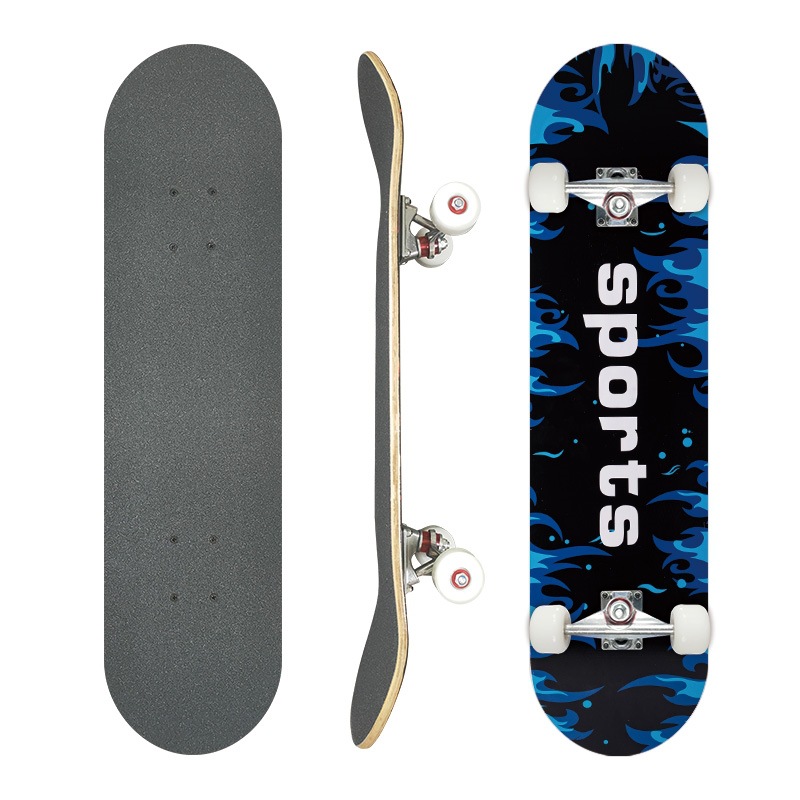 Picture of 31 inch skateboard professional adult street maple four-wheel beginner children double rocker concave skateboard