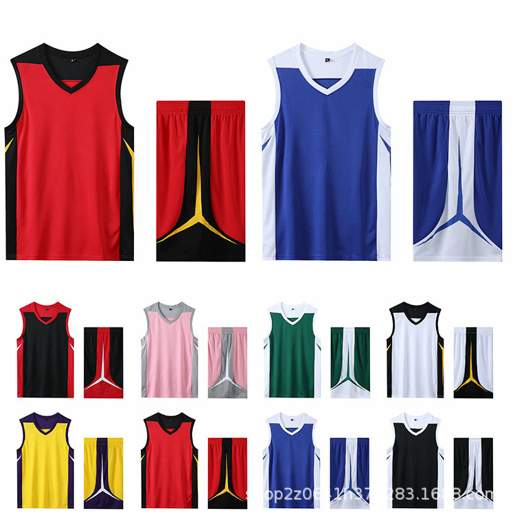 Picture of Basketball suit printed adult children's same style class training competition team uniform breathable sweat-wicking printed jersey