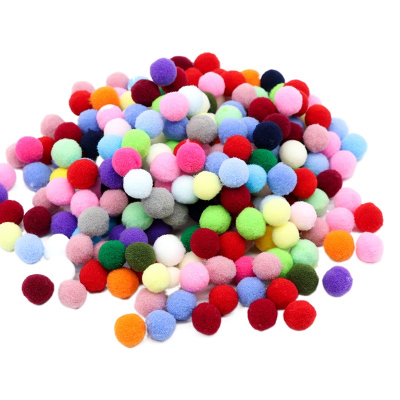 Clothing toy fur ball color wholesale high elastic polyester silk fur ball in stock supply color nylon plush ball