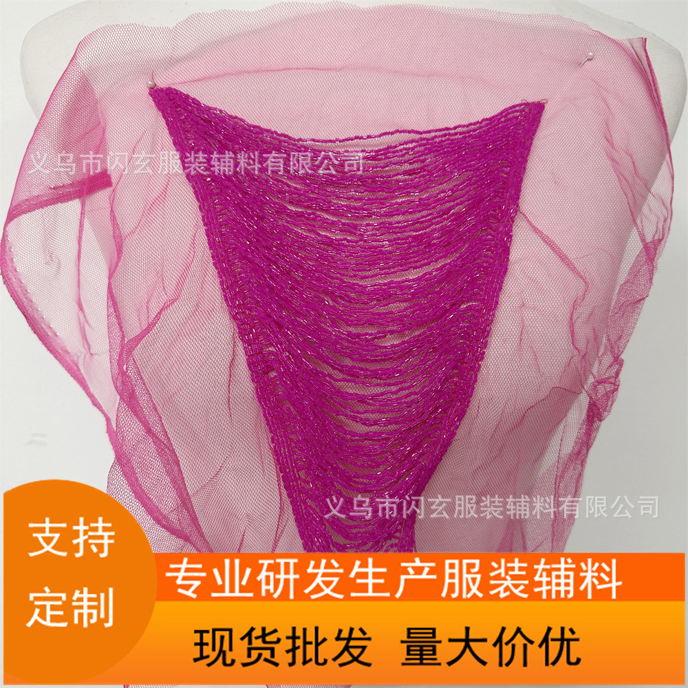 Hand-stitched small tassel garment accessories panels
