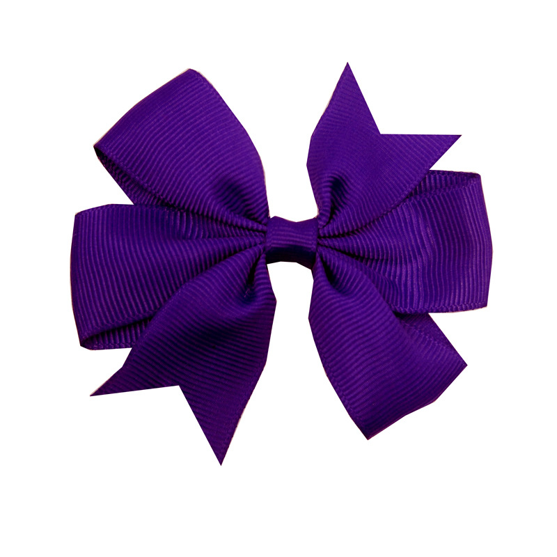 Picture of European and American New Kidsren's Hairpins 8cm Swallowtail Bow Hairpin V-Shaped Ribbed with Bow Hair Accessories Head Flower