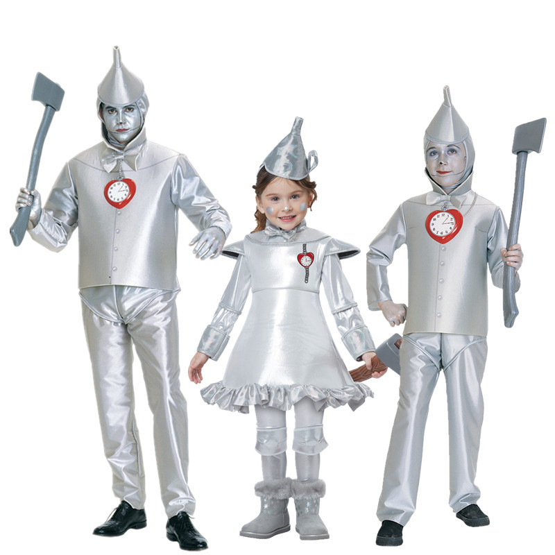 2019 New Tin Man Costume Parent Costume Kids Adult COS Iron Man Costume Halloween Cosplay Costume