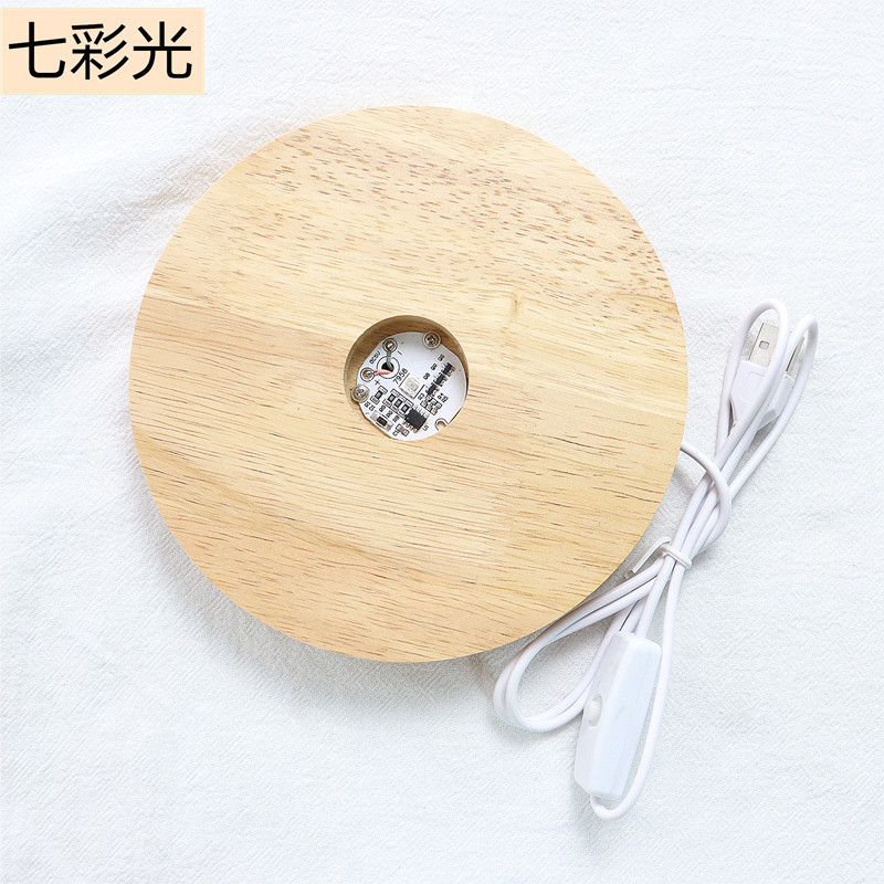 Picture of Round Luminous Base Led Lamp Holder Crystal Ball Acrylic Lighting Base Plug-In Type Wholesale Modern Simple