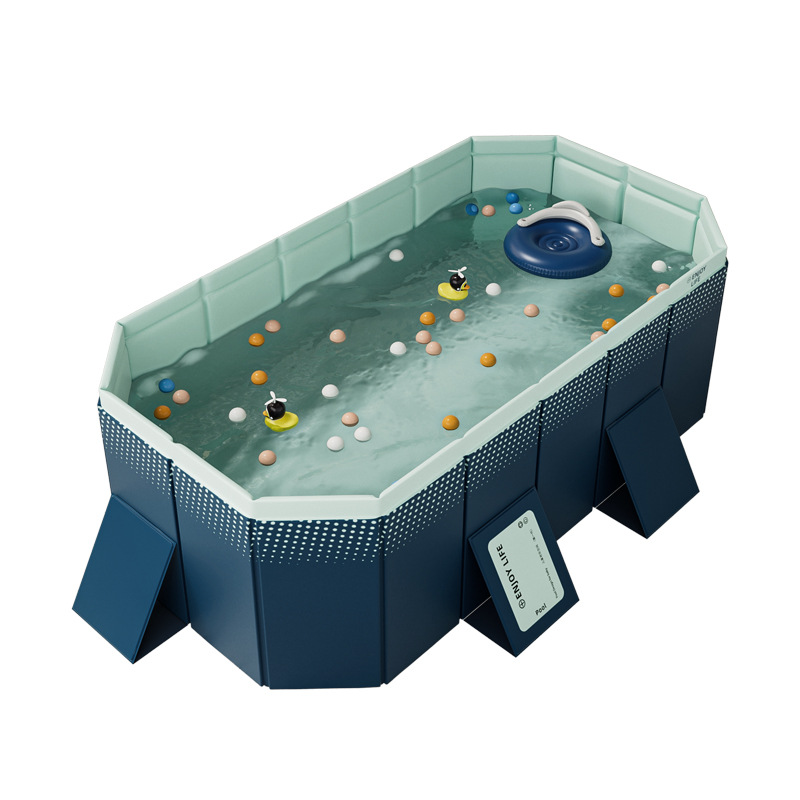 Picture of Circle Qi Swimming Pool Thickened Wear-resistant Inflatable Swimming Pool Outdoor Non-inflatable Foldable Paddling Pool Children's Household Pool