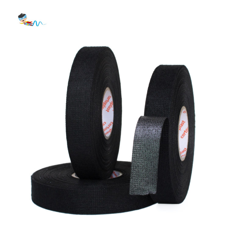 Picture of Shengtuo Certoplast535 black flame retardant automotive wiring harness temperature insulation anti-static flannel tape wholesale